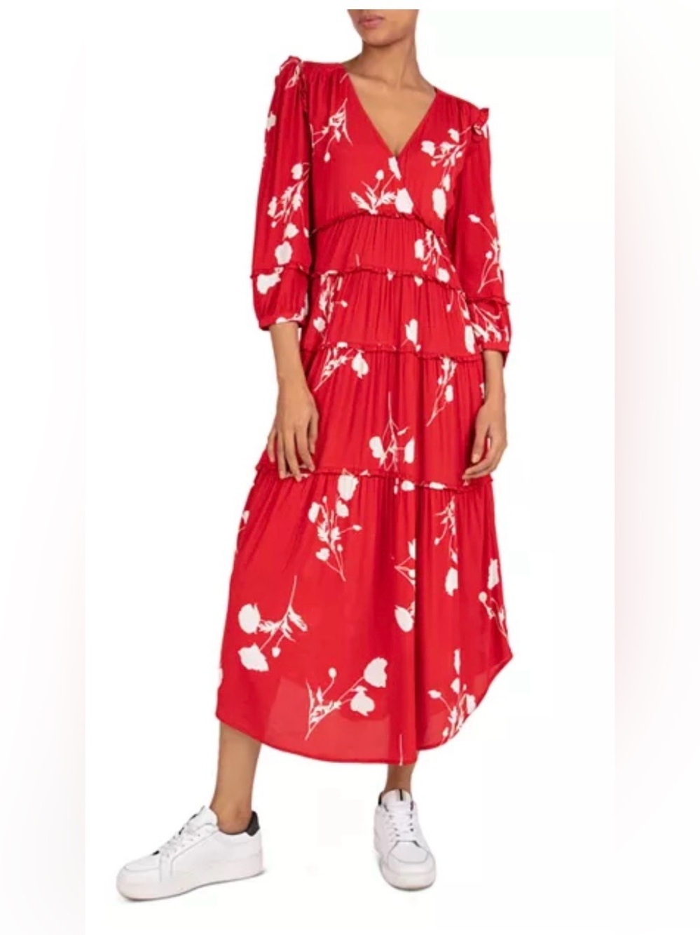 Ba&sh tiered midi dress